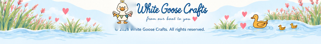 White Goose Crafts canal-side footer artwork